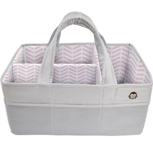 MIGHTY MONKEY Oversized Stain Resistant Baby Diaper Caddy Organizer